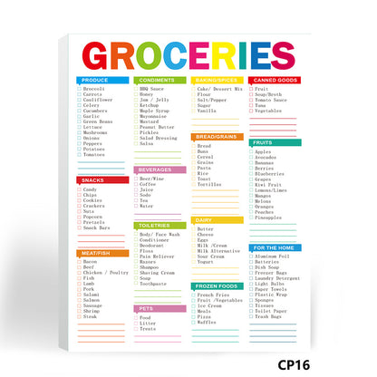 Magnetic Notepad for Food Lists and Time Management