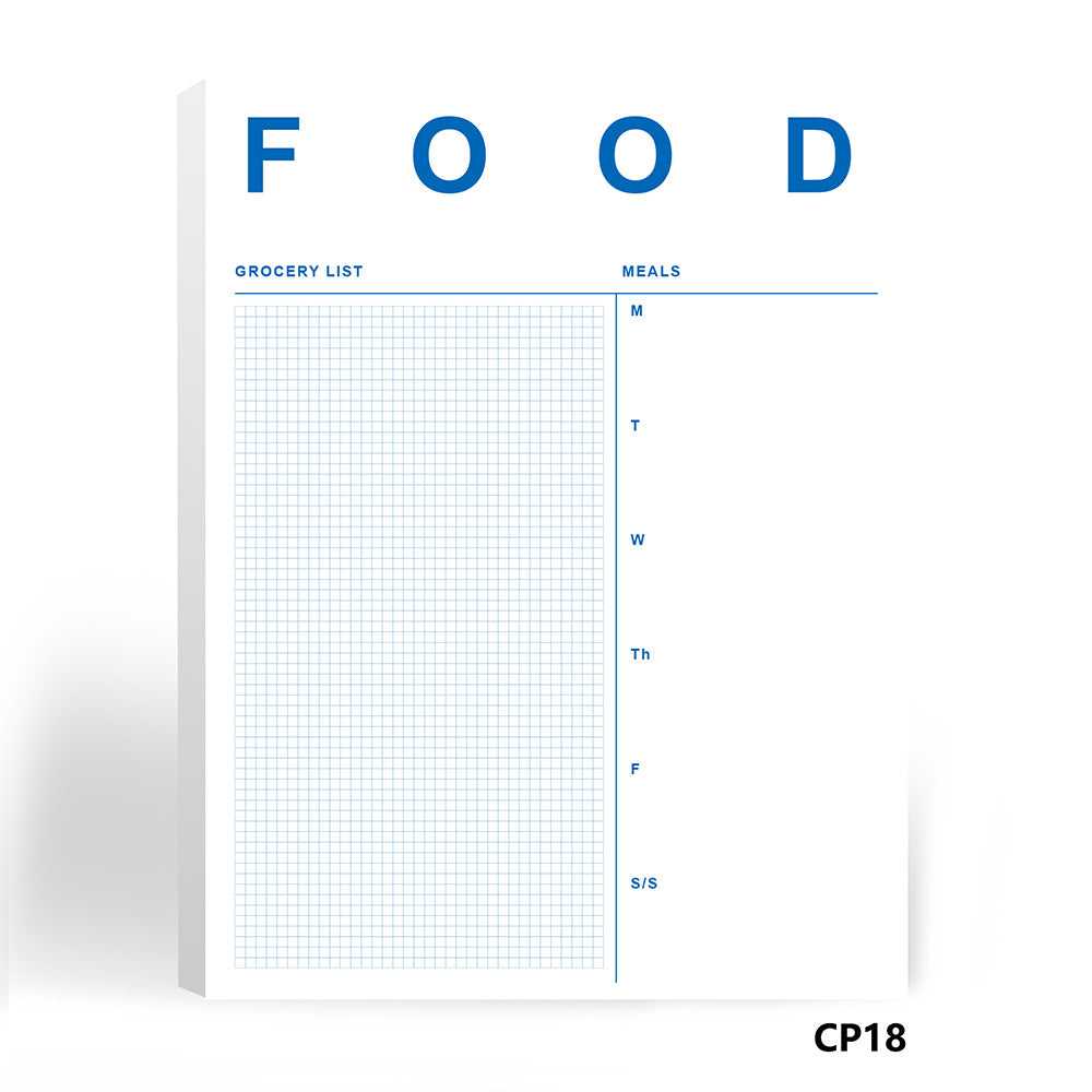 Magnetic Notepad for Food Lists and Time Management