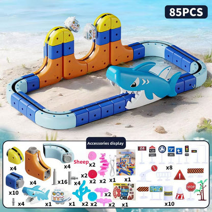 Magnetic Ocean Shark Train Toy Set