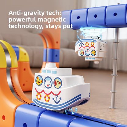 Magnetic Ocean Shark Train Toy Set
