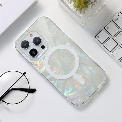 Magnetic Phone Case for iPhone with Glitter Shell Design