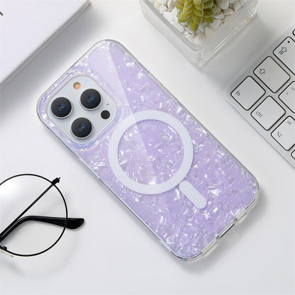 Magnetic Phone Case for iPhone with Glitter Shell Design