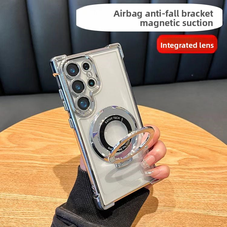 Magnetic Phone Case with Stand Shockproof Hard Case