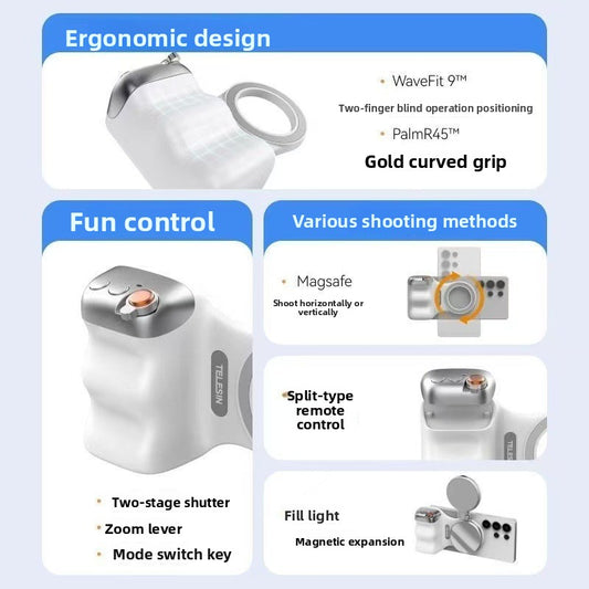 Magnetic Phone Grip with Bluetooth Remote Control