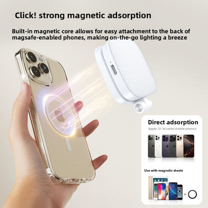 Magnetic Portable Phone Fill Light with Mirror