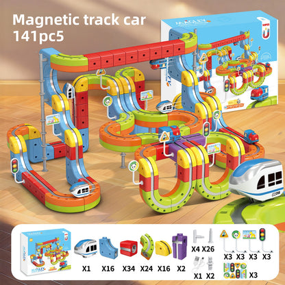 Magnetic Rail Building Blocks Electric Train Set