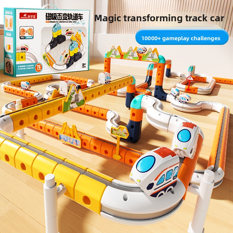 Magnetic Rail Track Building Toy Set