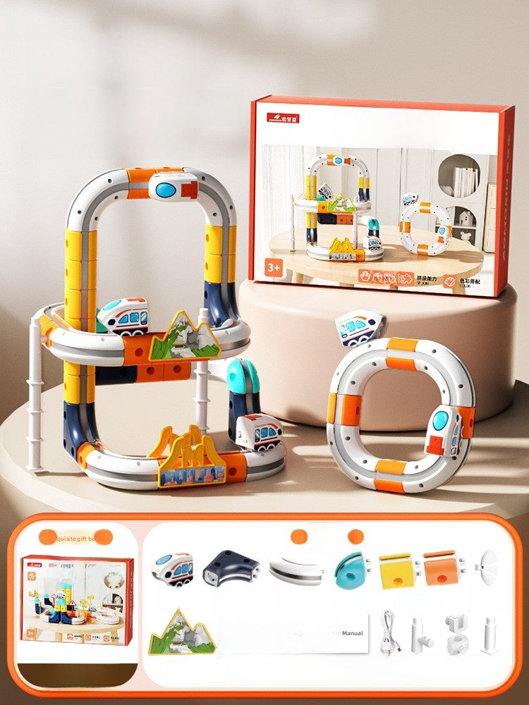 Magnetic Rail Track Building Toy Set