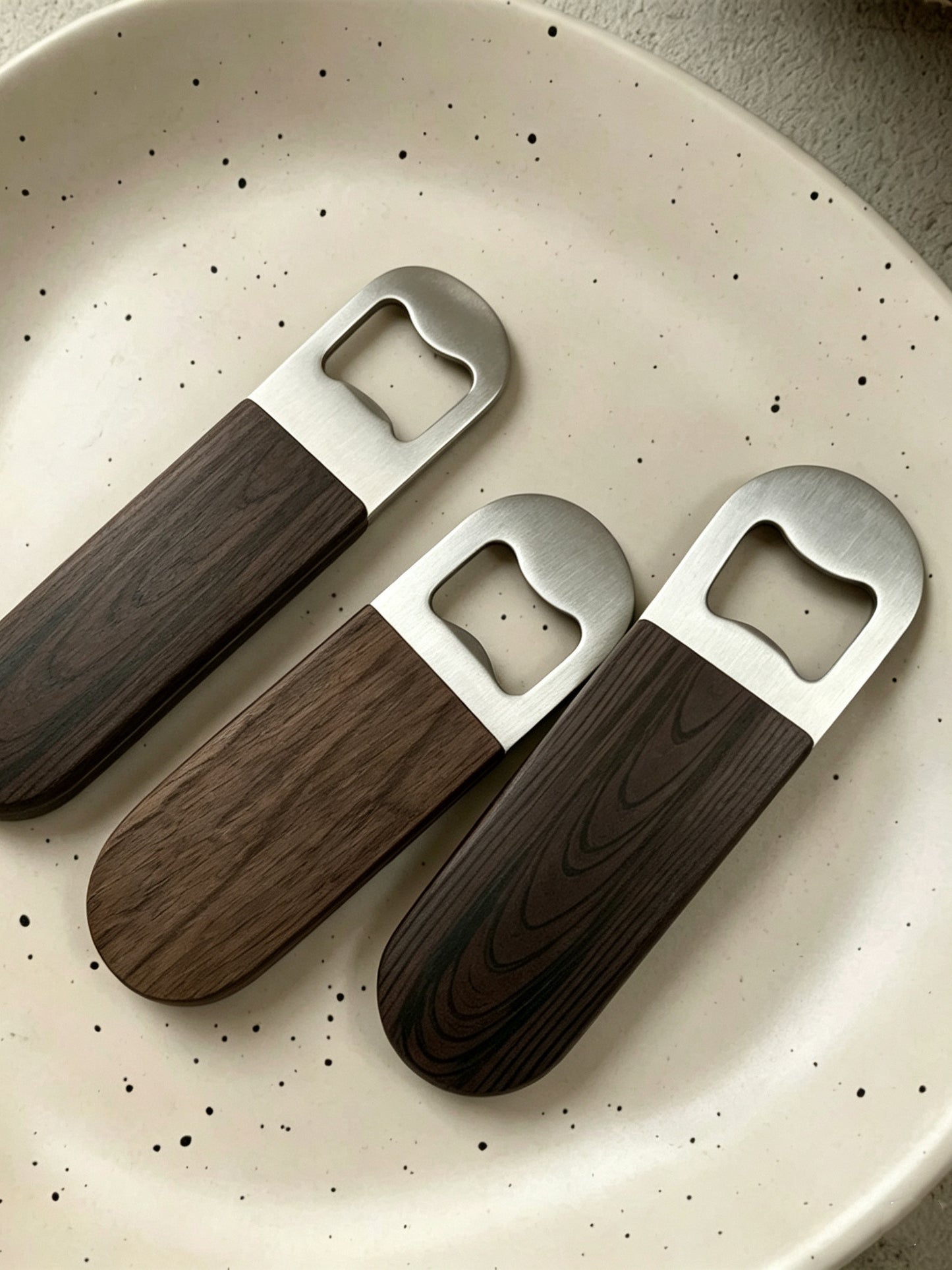 Magnetic Refrigerator Magnet Beer Bottle Opener Black Walnut Bottle