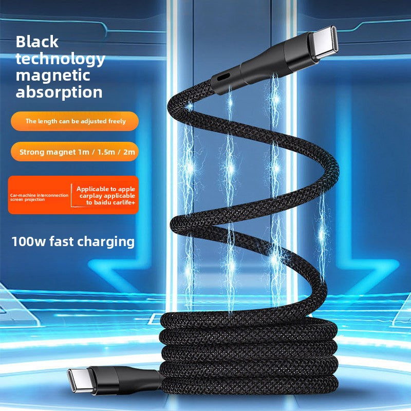 Magnetic Retractable Charging Cable for Fast Charging