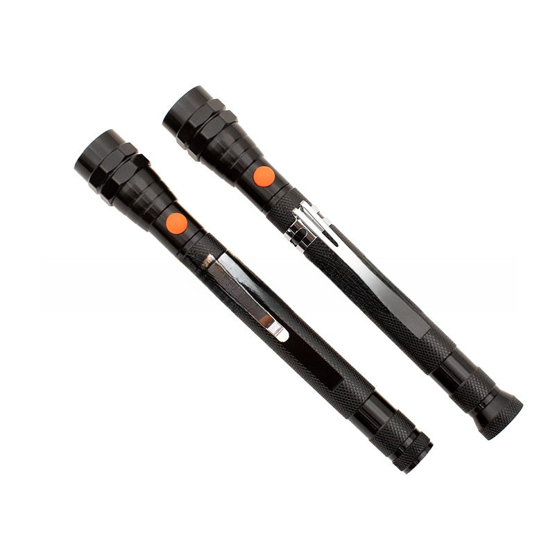 Magnetic Retractable Flashlight with Pickup Function