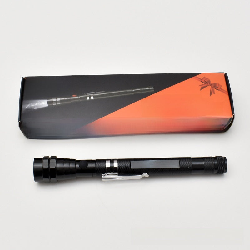 Magnetic Retractable Flashlight with Pickup Function