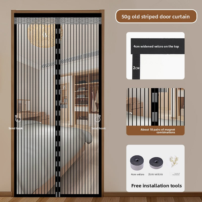 Magnetic Self-Sealing Mosquito Door Curtain