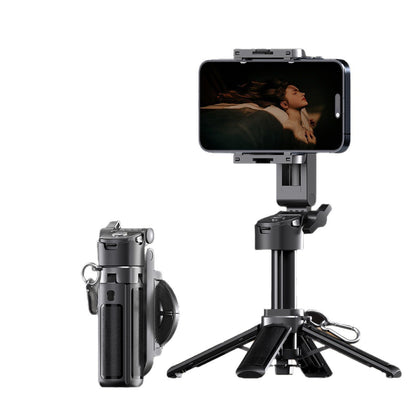 Magnetic selfie stick with stabilizer and extendable tripod