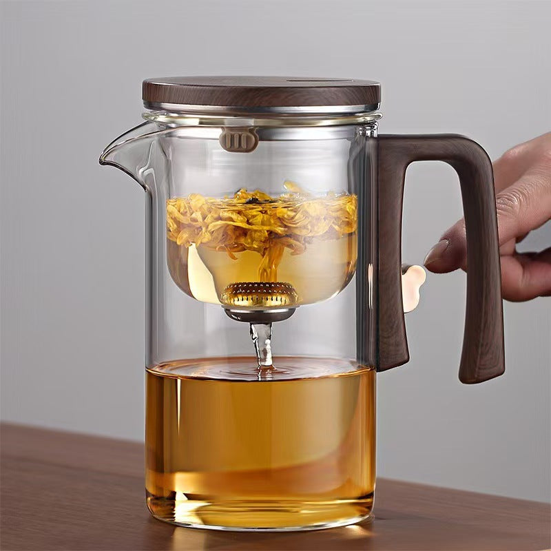 Magnetic Separation Glass Teapot