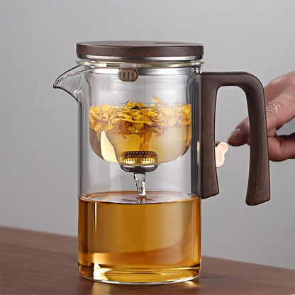 Magnetic Separation Glass Teapot