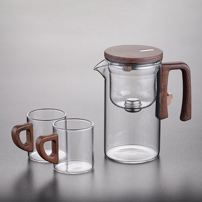 Magnetic Separation Glass Teapot