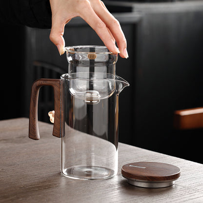 Magnetic Separation Glass Teapot