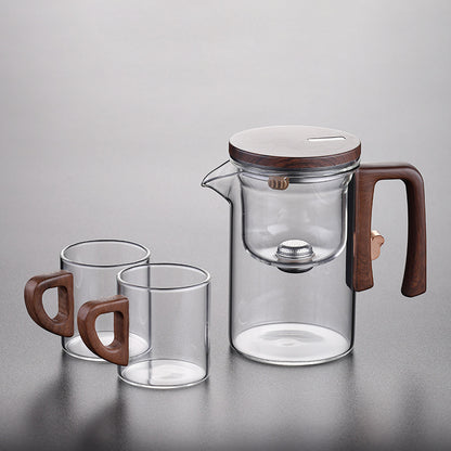 Magnetic Separation Glass Teapot