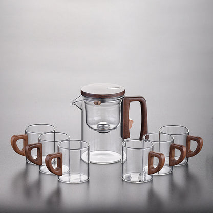 Magnetic Separation Glass Teapot
