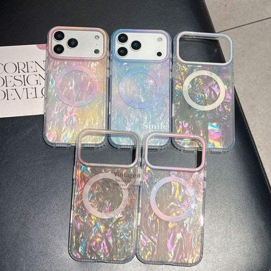 Magnetic Shell Pattern Phone Case for iPhone