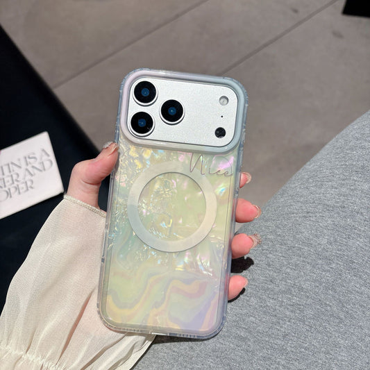 Magnetic Shell Pattern Phone Case for iPhone