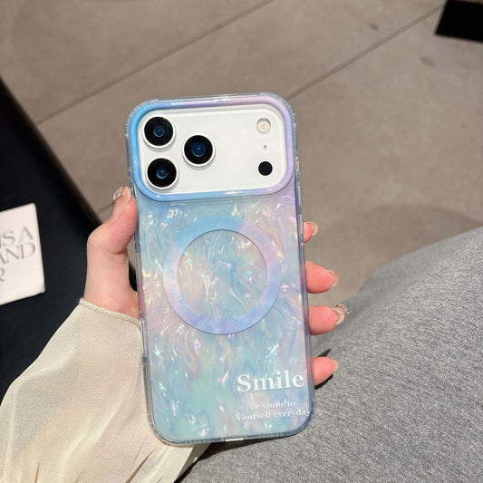 Magnetic Shell Pattern Phone Case for iPhone