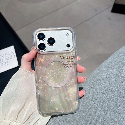 Magnetic Shell Pattern Phone Case for iPhone