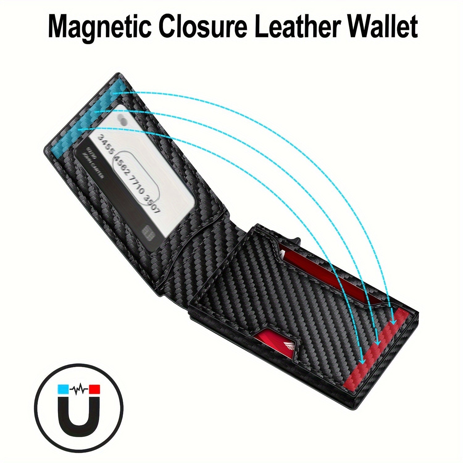 Magnetic side push card package