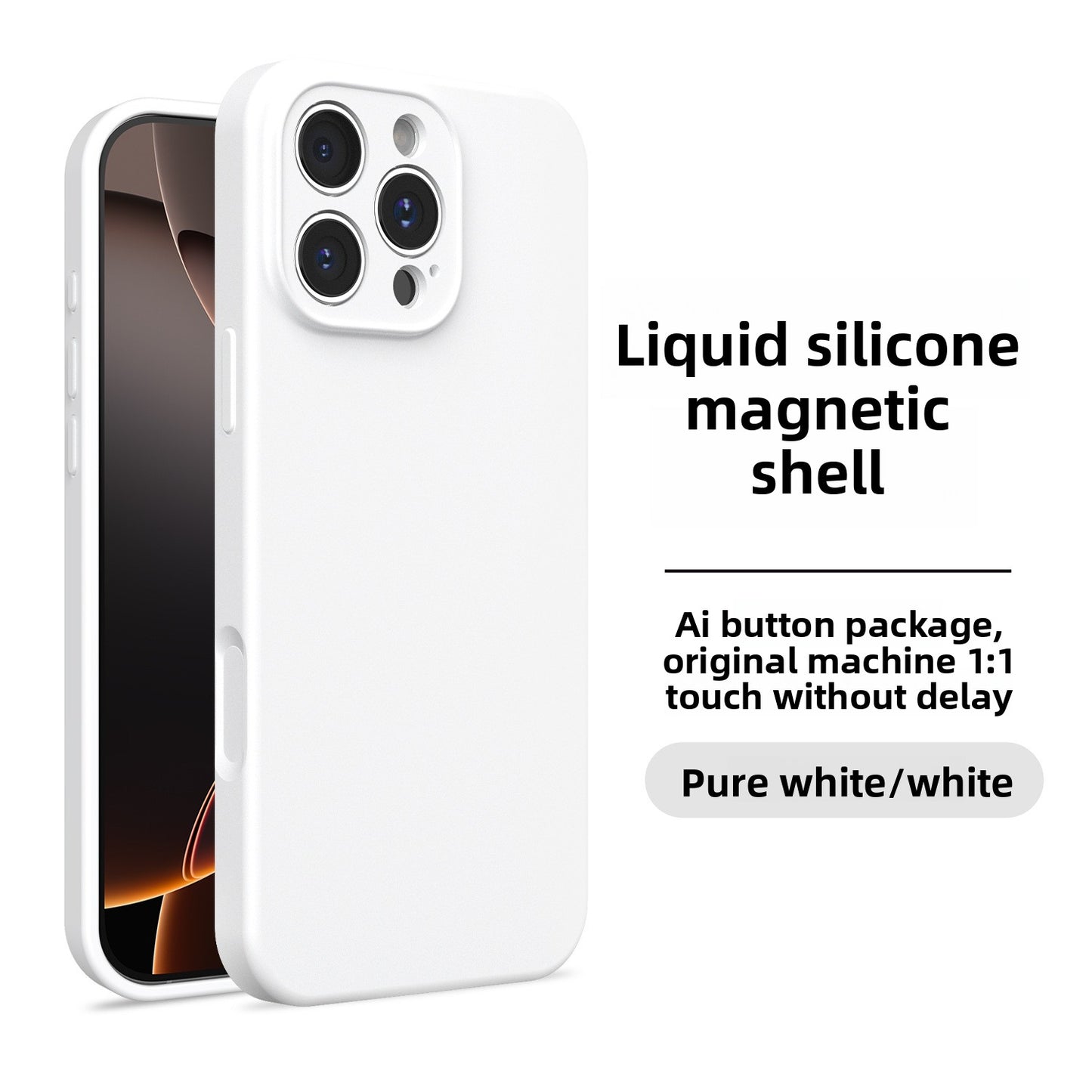 Magnetic Silicone Phone Case for Apple iPhone