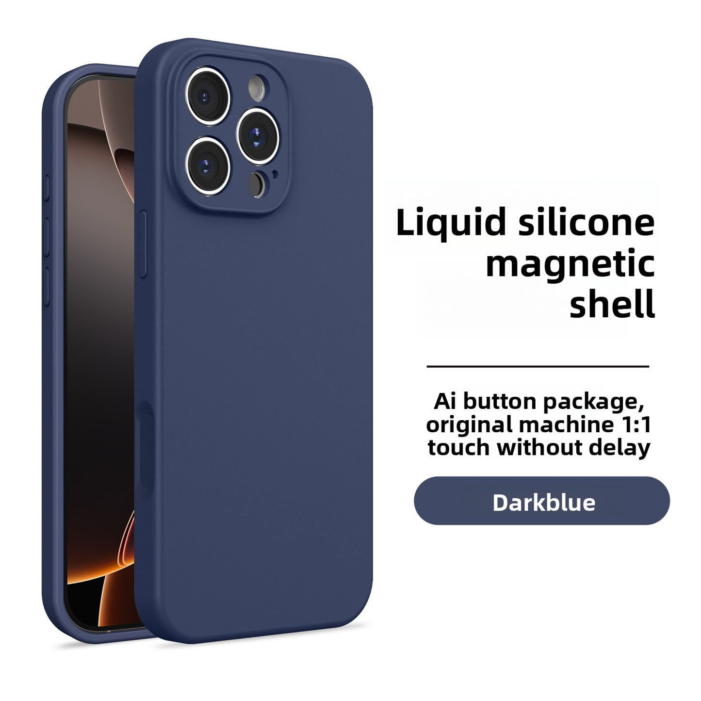 Magnetic Silicone Phone Case for Apple iPhone