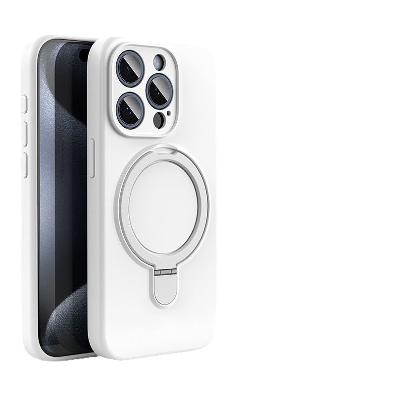 Magnetic Silicone Phone Case with Stand for iPhone