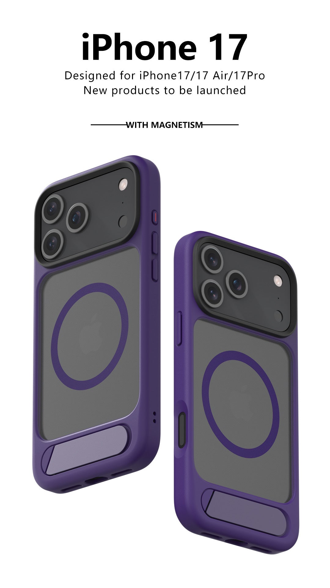 Magnetic Skin-Feel Phone Case with Stand