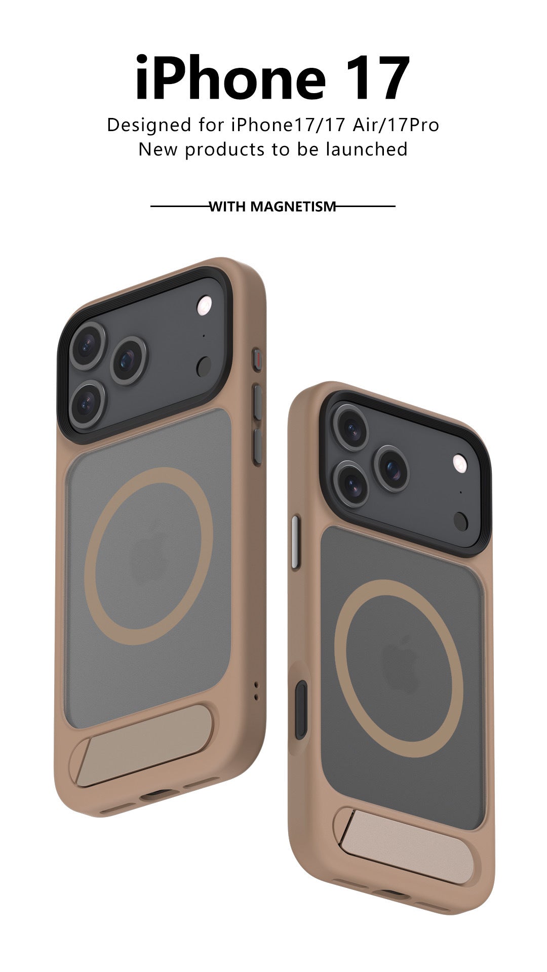 Magnetic Skin-Feel Phone Case with Stand