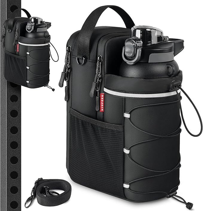 Magnetic Sports Water Bottle Bag with Phone Pouch