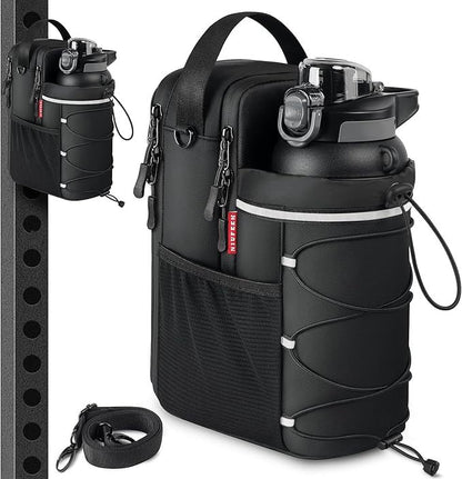 Magnetic Sports Water Bottle Bag with Phone Pouch