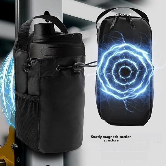 Magnetic Sports Water Bottle Bag with Phone Pouch