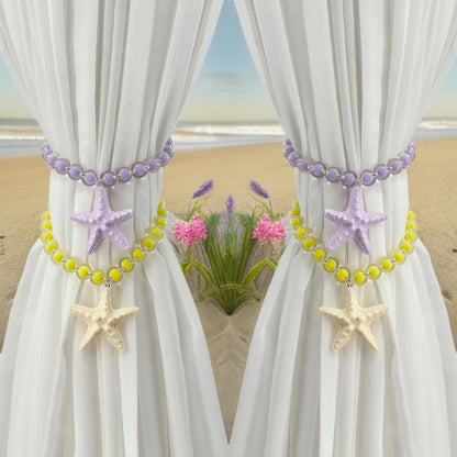 Magnetic Starfish Curtain Straps Macaron Color Acrylic Curtain Tiebacks