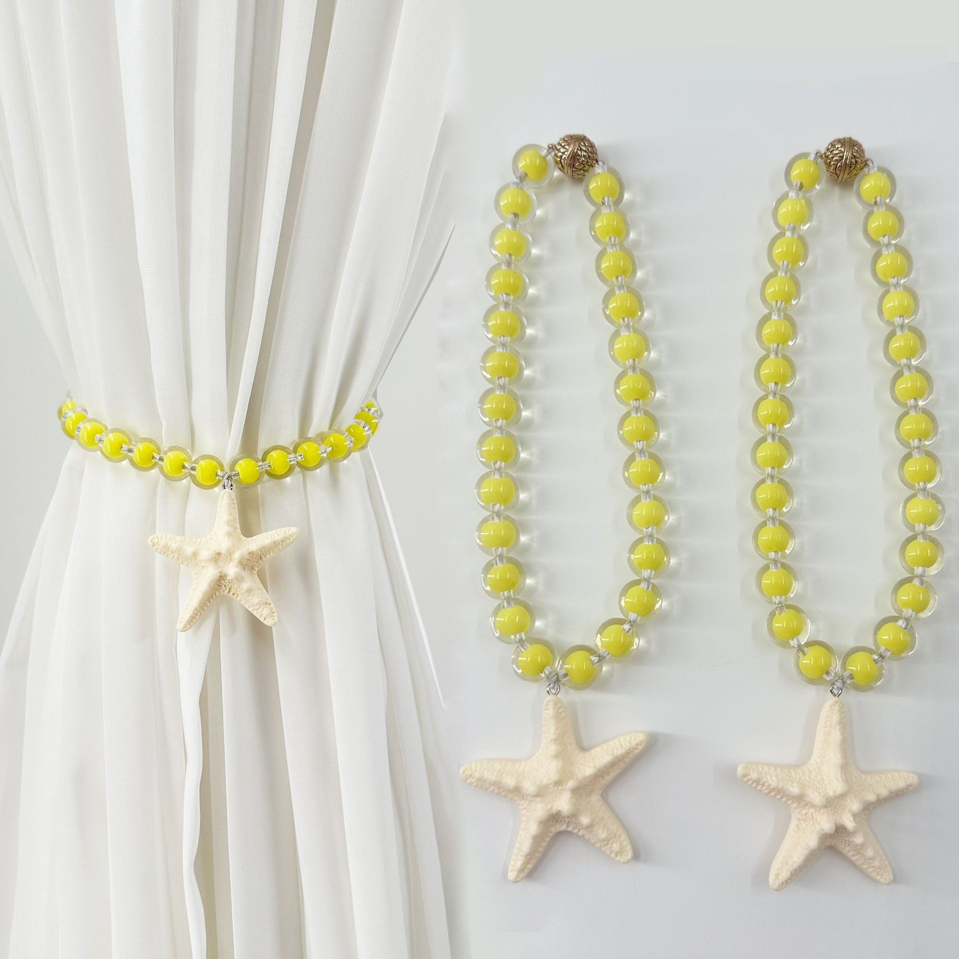 Magnetic Starfish Curtain Straps Macaron Color Acrylic Curtain Tiebacks