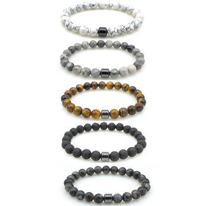 Magnetic Stone Bead Bracelet