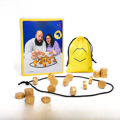 Magnetic Strategy Chess Game with Golden Pieces