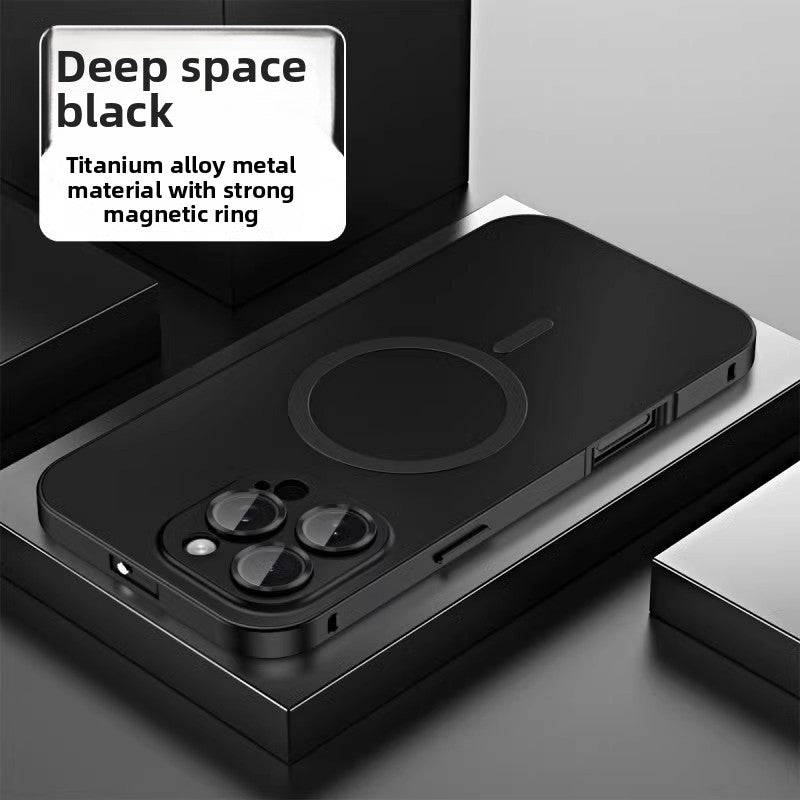 Magnetic suction mobile phone protective cover