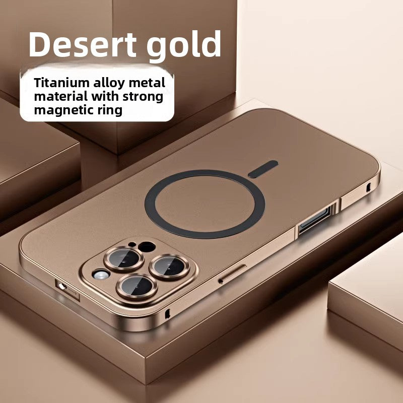 Magnetic suction mobile phone protective cover