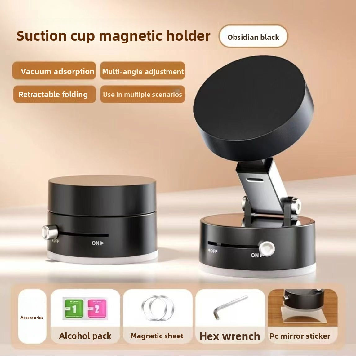 Magnetic Suction Phone Stand Foldable Holder