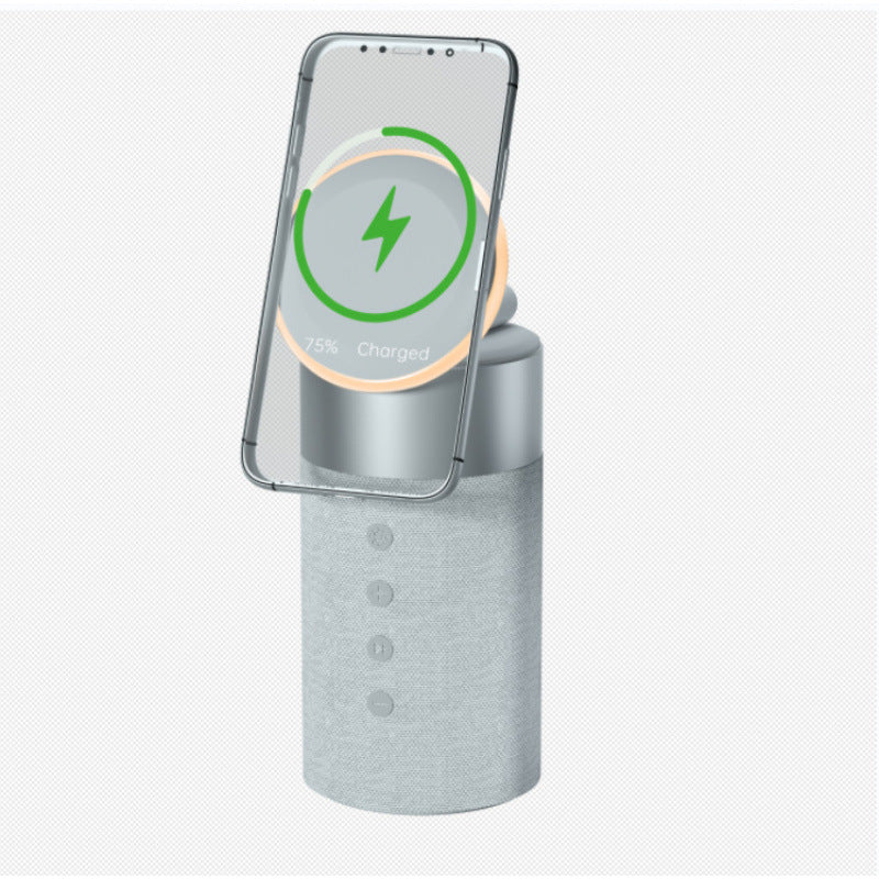 Magnetic suction wireless audio charging mobile phone headset magnetic suction wireless charging household mini portable desk decoration speaker