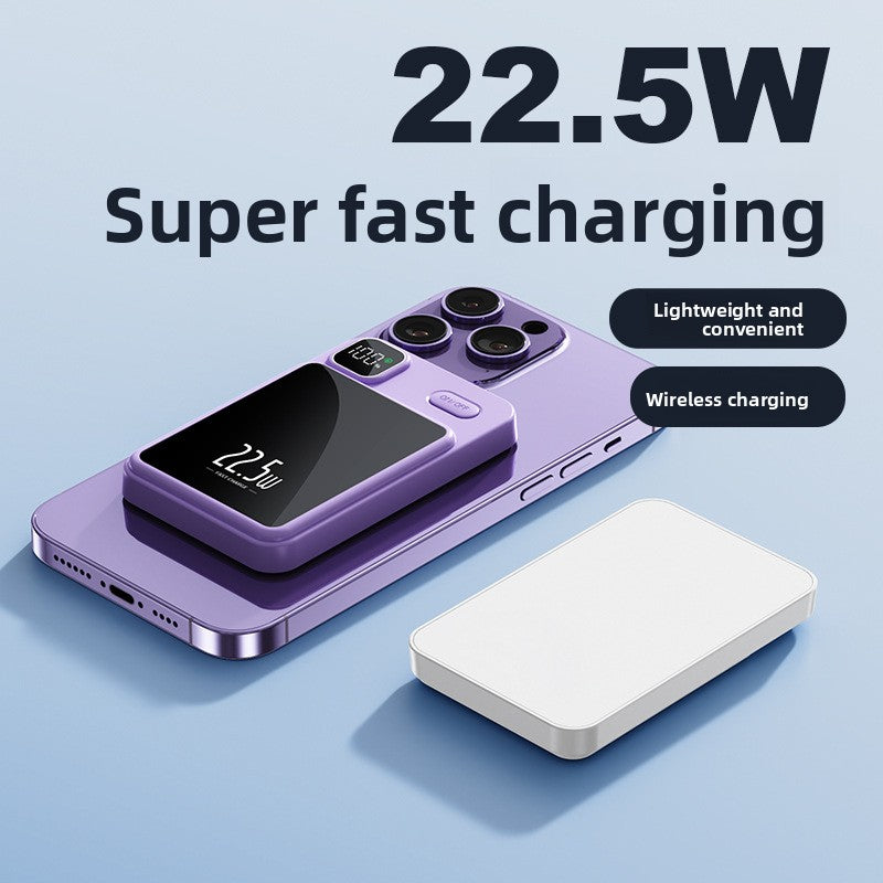 Magnetic suction wireless charging treasure