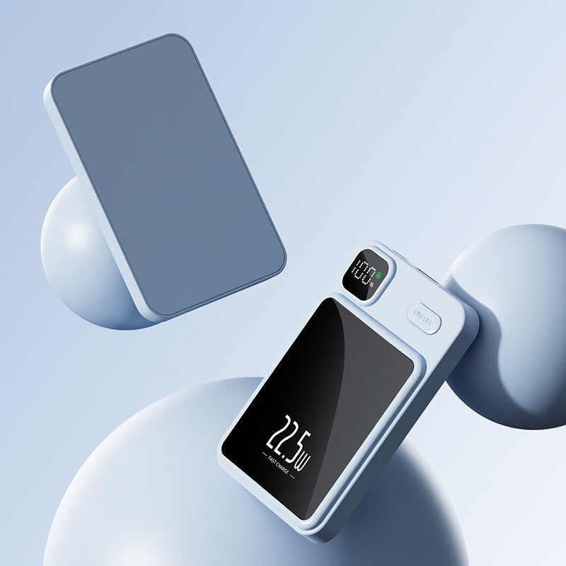 Magnetic suction wireless charging treasure