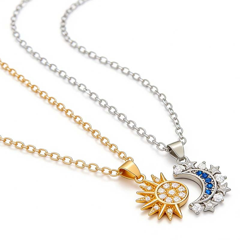 Magnetic Sun and Moon Clavicle Chain