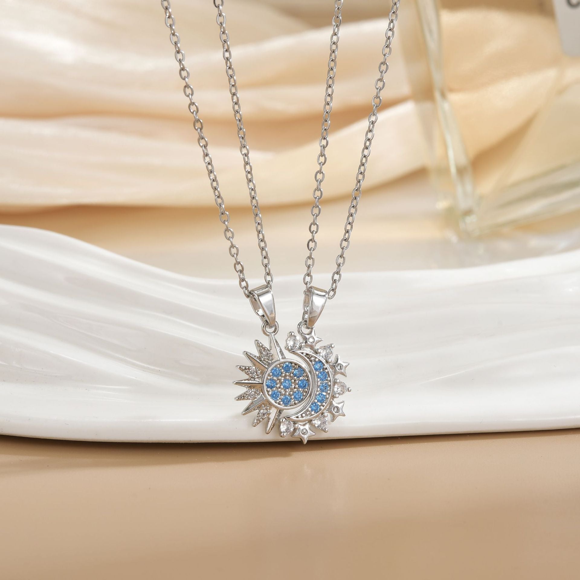 Magnetic Sun Moon Necklace