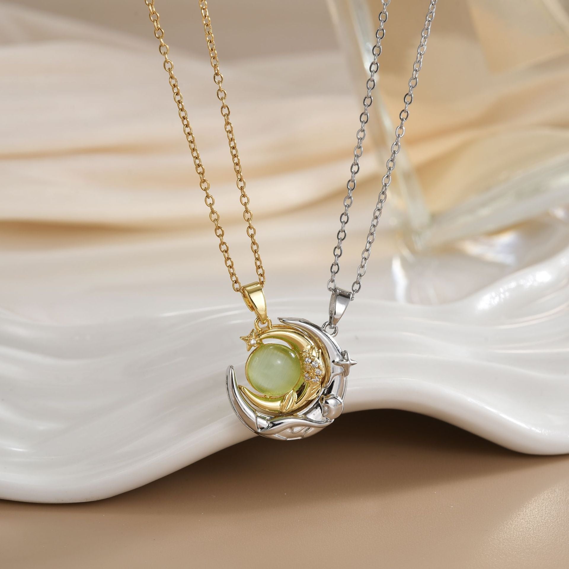 Magnetic Sun Moon Necklace